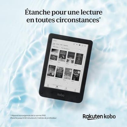Kobo Clara BW | eReader | 6” Glare-Free Touchscreen with ComfortLight PRO | Dark Mode Option | Audiobooks | Waterproof | 16GB of Storage | Black