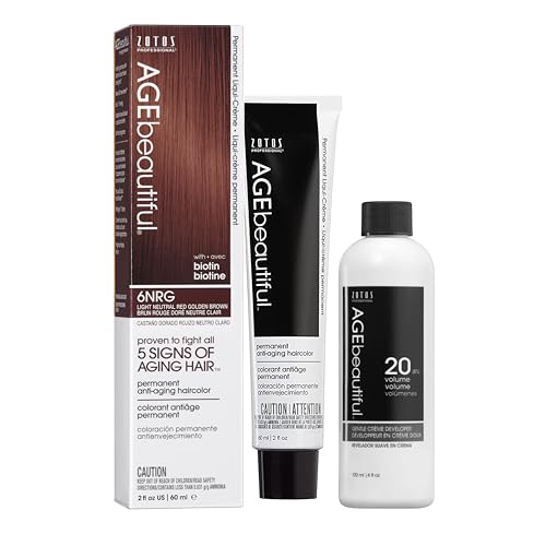 AGE beautiful Permanent Hair Color Dye Liqui Creme | 100% Gray Coverage | Anti-Aging Haircolor | Biotin for Thicker, Fuller Hair | Professional Salon Coloring