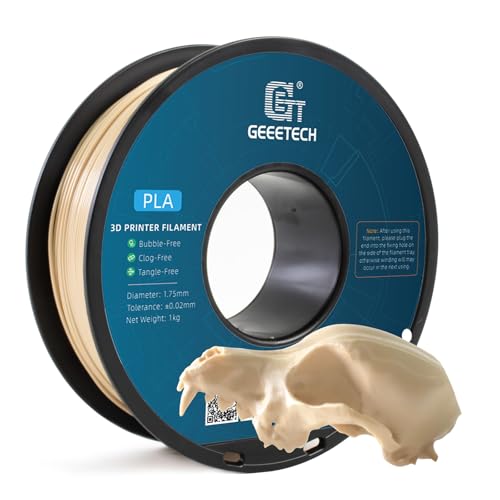 Geeetech PLA Filament 1.75mm Bone White 3D Printer Filament 1kg(2.2lbs), Neatly Wound Bone PLA Filament, Dimensional Accuracy +/- 0.02 mm, Fit Most FDM 3D Printers