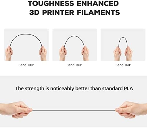 FLASHFORGE PLA Filament 1.75mm, 3D Printer Filament 1kg (2.2lbs) Spool, Dimensional Accuracy +/- 0.02mm, 3D Printing Filament Easy to Use and Fits for Most FDM 3D Printers (Black)