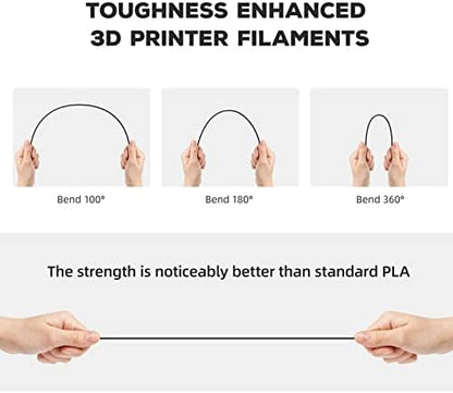 FLASHFORGE PLA Filament 1.75mm, 3D Printer Filament 1kg (2.2lbs) Spool, Dimensional Accuracy +/- 0.02mm, 3D Printing Filament Easy to Use and Fits for Most FDM 3D Printers (Black)