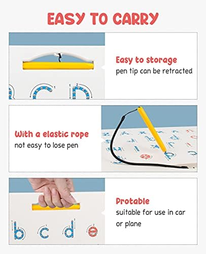 GAMENOTE Double Sided Magnetic Letter Board - 2 in 1 Alphabet Magnets Tracing Board for Toddlers ABC Letters Uppercase & Lowercase Practicing Learning Education Toys