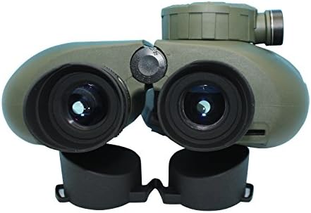 Hooway 7x50 HD Waterproof Military Marine Binoculars w/Internal Rangefinder & Compass for,Bird Watching,Boating and More(Army Green) …