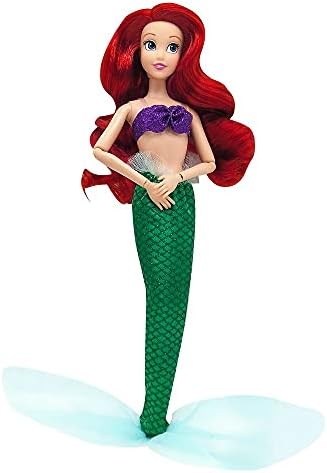 Disney Store Official Disney Princess Classic Doll (Ariel from The Little Mermaid), 11 Inches, Includes Brush with Molded Details, Fully Posable Toy in Classic Outfit - Disney Princess Toys for Girls