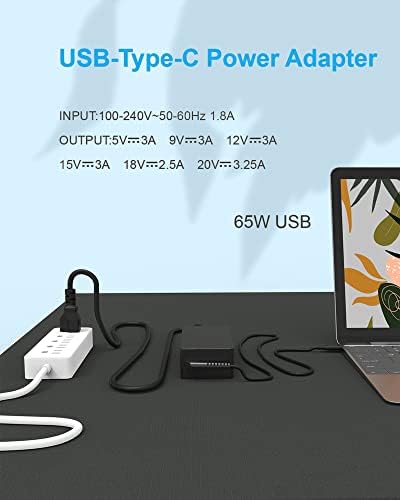 65W 45W USB C Laptop Charger Compatible with Lenovo ThinkPad T14 T15 T16 gen 1 gen 2 X1 Yoga L13 7i C740 Computer AC Power Adapter for ThinkPad T480 T490 P52s Chromebook 2nd Gen Power Cord