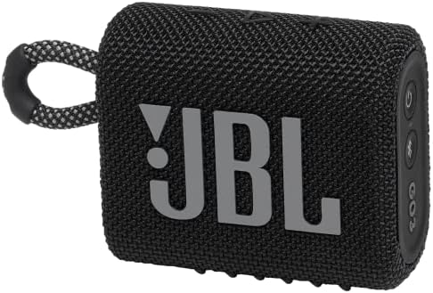 JBL Go 3 - Portable Mini Bluetooth Speaker, big audio and punchy bass, IP67 waterproof and dustproof, 5 hours of playtime, speaker for home, outdoor and travel (Black)