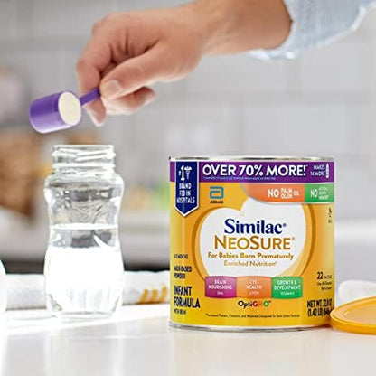 Similac NeoSure Premature Post-Discharge Infant Formula, Baby Formula Powder, 22.8-oz Value Can, Pack of 4
