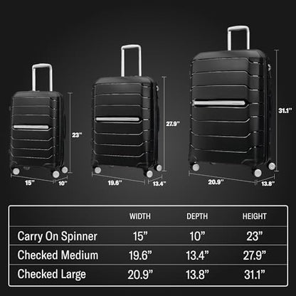 Samsonite Freeform Hardside Expandable with Double Spinner Wheels, 2-Piece Set (21/28), Light Grey