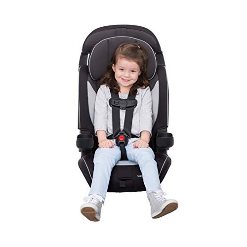 Safety 1st Grand 2-in-1 Booster Car Seat, Converts from High Back to Belt-Positioning Booster, High Back Seat for Kids 40-65, and Belt-Positioning 40-100 Pounds, Black Sparrow
