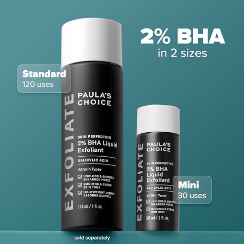 Paula's Choice SKIN PERFECTING 2% BHA Liquid Exfoliant Polish, Salicylic Acid Facial Exfoliator Polish for Enlarged Pores, Wrinkles & Fine Lines, Suitable for Blackhead-Prone Skin, Fragrance-Free