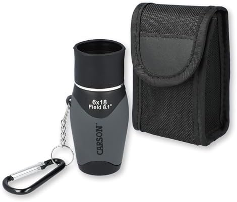 Carson MiniMight 6x18mm Pocket Monocular with Carabiner Clip (MM-618)