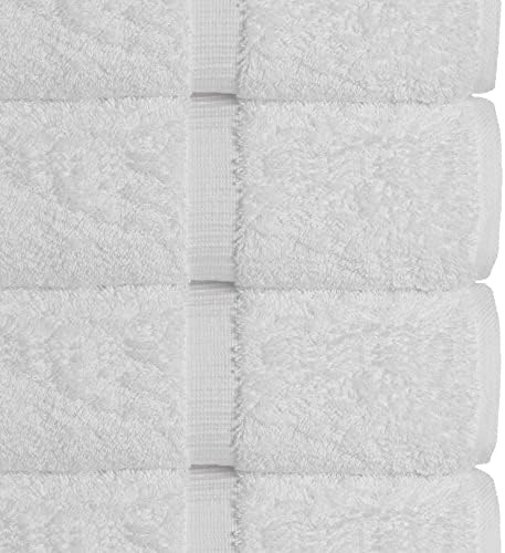 Chakir Turkish Linens | Hotel & Spa Quality 100% Cotton Premium Turkish Towels | Soft & Absorbent (4-Piece Bath Towels, White)