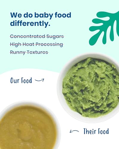 Amara Organic Baby Food | Oats and Berries | Baby Cereal to Mix With Breastmilk, Water, or Baby Formula | Baby Food Pouches, Made from Organic Fruit and Veggies | Stage 2 | 10 Pouches