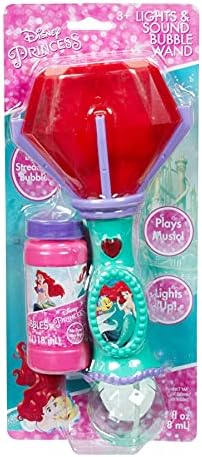 Little Kids Disney Little Mermaid Lights and Sound Musical Bubble Wand, Bubble Solution Included, Multi