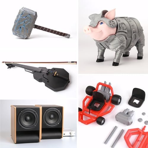 eSUN PLA+ Filament 1.75mm, 3D Printer Filament PLA Plus, Dimensional Accuracy +/- 0.03mm, 1KG per Spool, 2 Spools 3D Printing Filament, Black + Grey