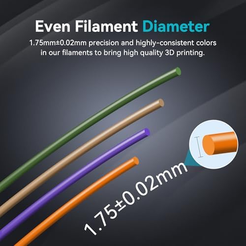 SUNLU PLA Plus Filament 1.75mm Black 1KG, Neatly Wound 3D Printer Filament 1.75mm, PLA+ 1000g, Dimensional Accuracy +/- 0.02 mm, Fit Most FDM 3D Printers, 1kg Spool (2.2lbs), Roasted Chestnut Black