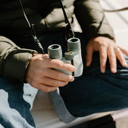 Nocs Provisions Standard Issue 8x25 Waterproof Binoculars, 8X Magnification, Bak4 Prism, Wide View Multi-Coated Lenses for Bird Watching, Hiking & Backpacking - Poppy Orange II