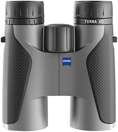 ZEISS Terra ED Binoculars 10x42 Waterproof, and Fast Focusing with Coated Glass for Optimal Clarity in All Weather Conditions for Bird Watching, Hunting, Sightseeing, Grey
