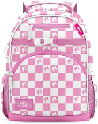 Simple Modern Large Mattel Barbie Kids Backpack for School Girls and Boys | Elementary Backpack for Teen | Fletcher Collection | Kids - 16" tall | Barbie Checkmate