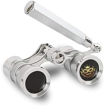 Opera Glasses,3X25 Theater Binoculars with Foldable and Extendable Handle,Mini Binocular Compact Lightweight,Portable Theater Glasses for Adults Kids Women in Musical Concert