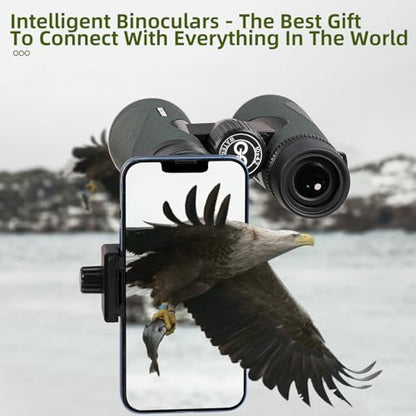 12X50 Professional Binoculars for Adults High Power with Phone Adapter, HD Binoculars with BaK4 prisms, Super Bright Lightweight & Waterproof Binocular Perfect for Bird Watching, Hunting, Stargazing