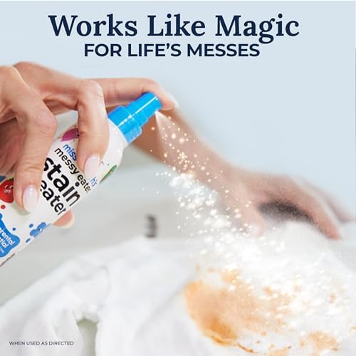 Miss Mouth's Messy Eater Stain Treater Spray - 4oz 2 Pack Stain Remover - Newborn & Baby Essentials - No Dry Cleaning Food, Grease, Coffee Off Laundry, Underwear, Fabric