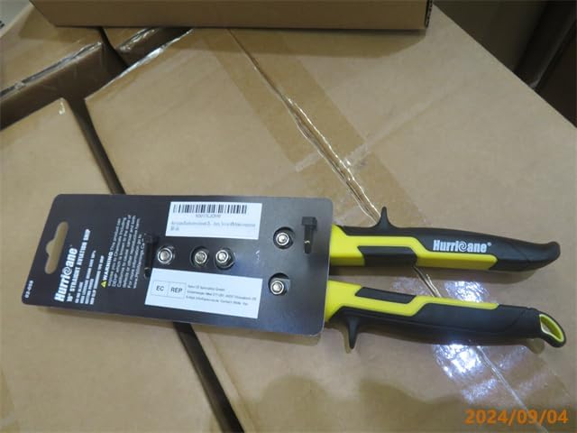 HURRICANE 10 Inch Aviation Tin Snips, Cr-Mo Aviation Snips for Cutting Metal Sheet, Heavy Duty Sheet Metal Cutter Shear, Straight Cut, High Leverage Aviation Snip, Up to 40% Labor Saving