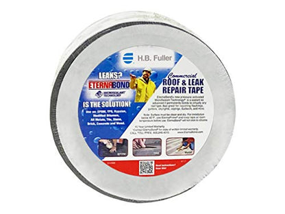 EternaBond RoofSeal Gray 4" x50' MicroSealant UV Stable RV Roof Seal Repair Tape | 35 mil Total Thickness - EB-RG040-50R - One-Step Durable, Waterproof and Airtight Sealant