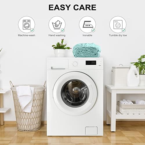 FreshCulture King Fitted Sheet Only - Hotel Quality Ultra Soft & Breathable Brushed Microfiber Fitted Sheet with 21 Inch Deep Pockets - Fits King Size Bed (Spa Blue)