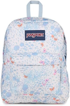 JanSport SuperBreak One Backpack - Durable, Lightweight Bag with 1 Main Compartment, Front Utility Pocket with Built-in Organizer, Premium Backpack, Fluttering Fields