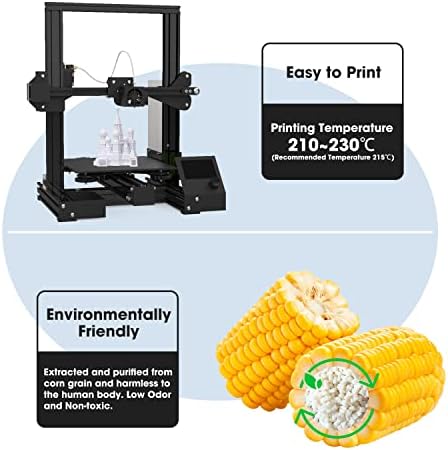 PLA Pro Filament 1.75mm Cold White,PLA Plus Filament, Odor Free, Clog Free 3D Printer Filament,1kg Cardboard Spool (2.2lbs), Dimensional Accuracy +/- 0.03 mm, Fit Most FDM 3D Printer