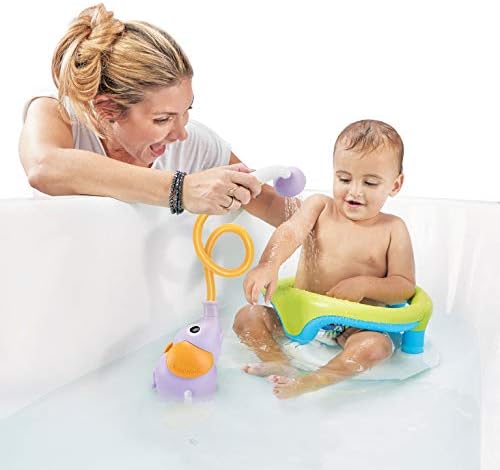 Yookidoo Baby Bath Shower Head - Elephant Water Pump and Trunk Spout - for Newborn Babies in Tub Or Sink