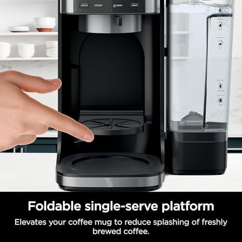 Ninja | Drip Coffee Maker | DualBrew Pro Hot & Iced Coffee | Compatible with K-Cup Pods | 3 Brew Styles (Classic, Rich, & Iced) | 60oz Removable Reservoir & Dishwasher Safe | Black | 12-Cup (Renewed)
