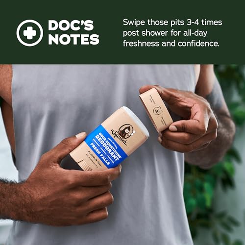 Dr. Squatch Natural Deodorant for Men - Odor-Squatching Aluminum Free - Fresh Falls & Summer Citrus (2.65 oz, 2-Pack)