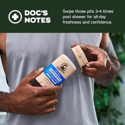 Dr. Squatch Natural Deodorant for Men - Odor-Squatching Aluminum Free - Rainforest Rapids & Wood Barrel Bourbon (2.65 oz, 2-Pack)