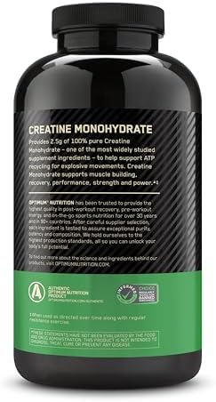 Optimum Nutrition Micronized Creatine Monohydrate Capsules, Keto Friendly, 2500mg, 300 Capsules (Packaging May Vary)