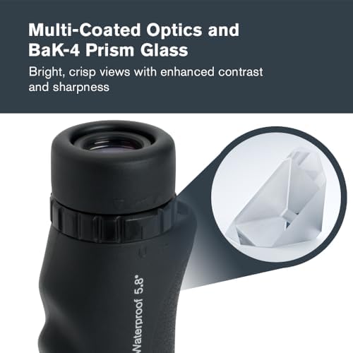 Celestron – Nature 10x25 Monocular – Ideal for Hiking and Wildlife Viewing – Multi-Coated Optics – 25mm Objective Lens – BaK-4 Prism –Twist-Up Eyecup – Waterproof & Fogproof