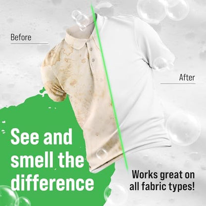 Rockin' Green Classic Rock Laundry Detergent (90 Loads), Plant based, All Natural Laundry Detergent Powder, Vegan and Biodegradable Odor Fighter, Safe for Sensitive Skin, 45 oz (AC/DSea Breeze)