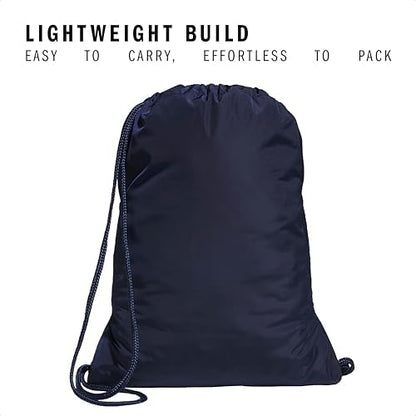 adidas Alliance Sackpack, Drawstring Backpack, Lightweight Small Gym Bag for Women and Men, Team Navy Blue 2, One Size