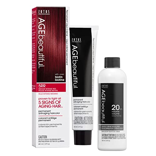 AGE beautiful Permanent Hair Color Dye Liqui Creme | 100% Gray Coverage | Anti-Aging Haircolor | Biotin for Thicker, Fuller Hair | Professional Salon Coloring
