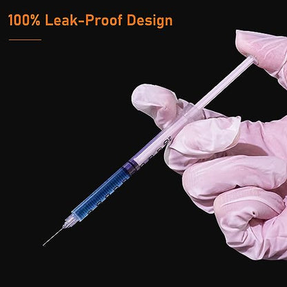 1ml Syringe with 30Ga 1/2in Needle, Individually Wrapped, Pack of 100