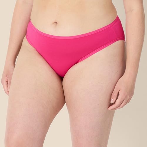 Amazon Essentials Women's Cotton Bikini Brief Underwear (Available in Plus Size), Multipacks