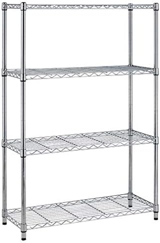BestOffice Shelving Unit NSF Metal Large Storage Shelves Heavy Duty Height Adjustable Commercial Grade Steel Utility Layer Shelf Rack Organizer (36x14x54, Chrome)