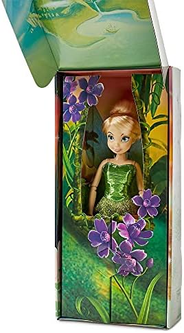 Disney Store Official Disney Princess Classic Doll (Tinker Bell from Peter Pan), 11 Inches, Includes Brush with Molded Details, Fully Posable Toy in Classic Outfit - Disney Princess Toys for Girls