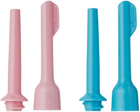 Contigo Kids Spill-Proof 14oz Tumbler with Straw and BPA-Free Plastic, Fits Most Cup Holders and Dishwasher Safe, 2-Pack Strawberry Cream & Blue Raspberry