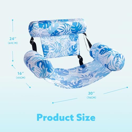 SLOOSH Inflatable Pool Floats Adult,2 Packs Floating Lounge Chairs,Blow up Pool Noodles for Adult Heavy Duty,Floating Chair for Party Summer Water Beach Lake Fun