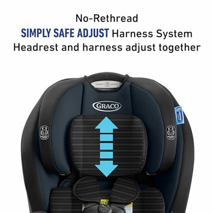 Graco TriRide 3-in-1 Reclining Car Seat, Clybourne - Rear & Forward Facing Car Seat, Highback Booster, Adjustable Headrest