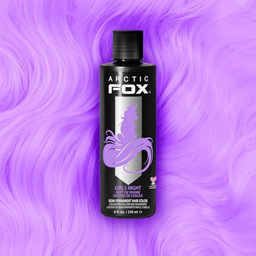 ARCTIC FOX Vegan and Cruelty-Free Semi-Permanent Hair Color Dye (8 Fl Oz, GIRLS NIGHT)