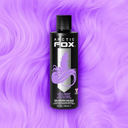 ARCTIC FOX Vegan and Cruelty-Free Semi-Permanent Hair Color Dye (8 Fl Oz, GIRLS NIGHT)