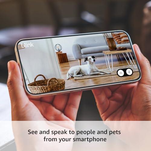 Blink Mini 2 (newest model) — Home Security & Pet Camera with HD video, color night view, motion detection, two-way audio, and built-in spotlight — 1 camera (White)